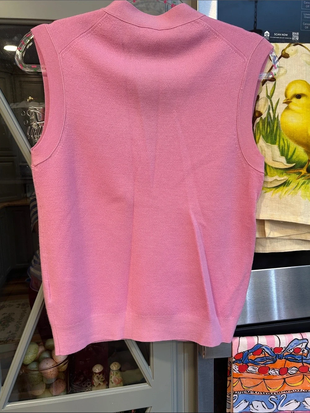 J. Crew Bubble Gum Pink Merino Wool Sweater Vest XXS